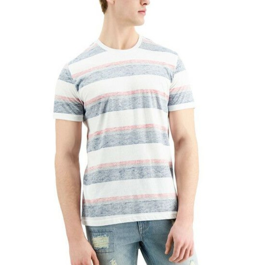 Men * | Promo Sun + Stone Men'S Multi-Striped T-Shirt, Created For Macy'S