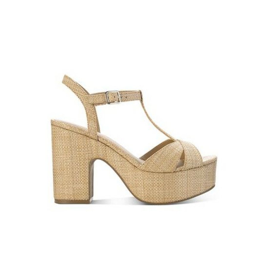 Shoes * | Promo Sun + Stone Jillien Dress Sandals, Created For Macy'S Nat Raffia