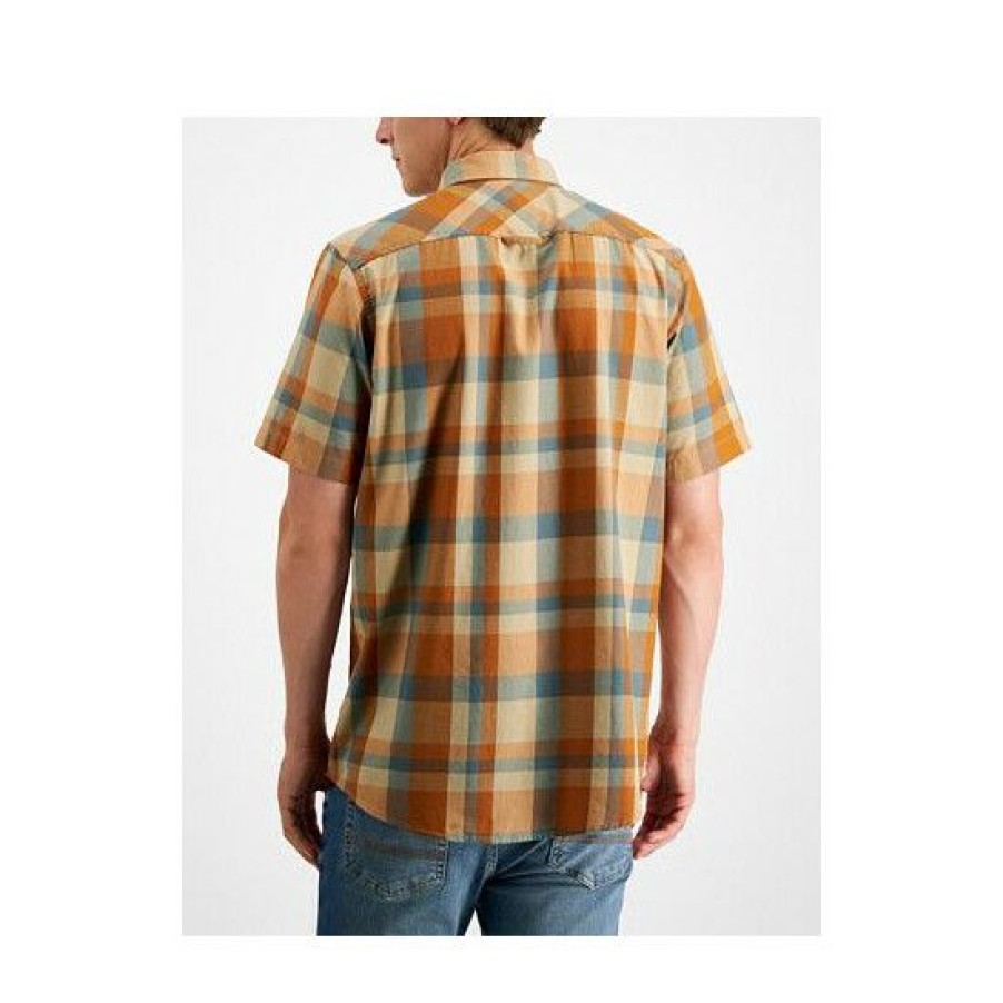 Men * | Best Deal Sun + Stone Men'S Sage Regular-Fit Plaid Shirt, Created For Macy'S Hammock