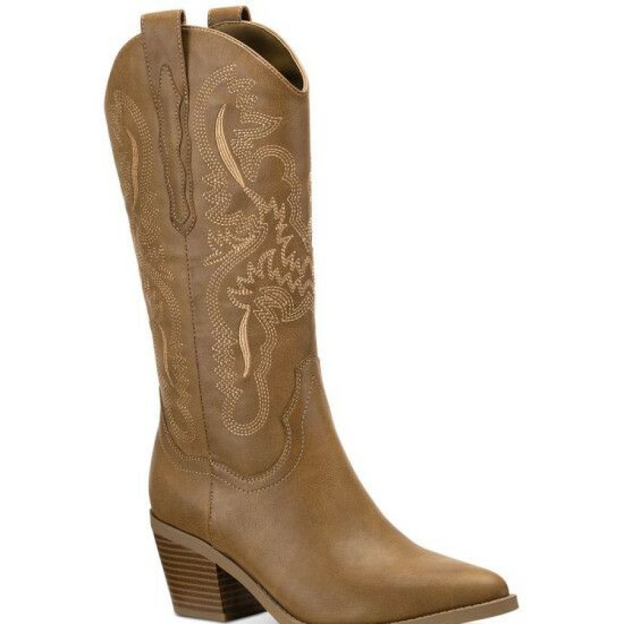 Shoes * | Best Sale Sun + Stone Bernarrd Western Boots, Created For Macy'S