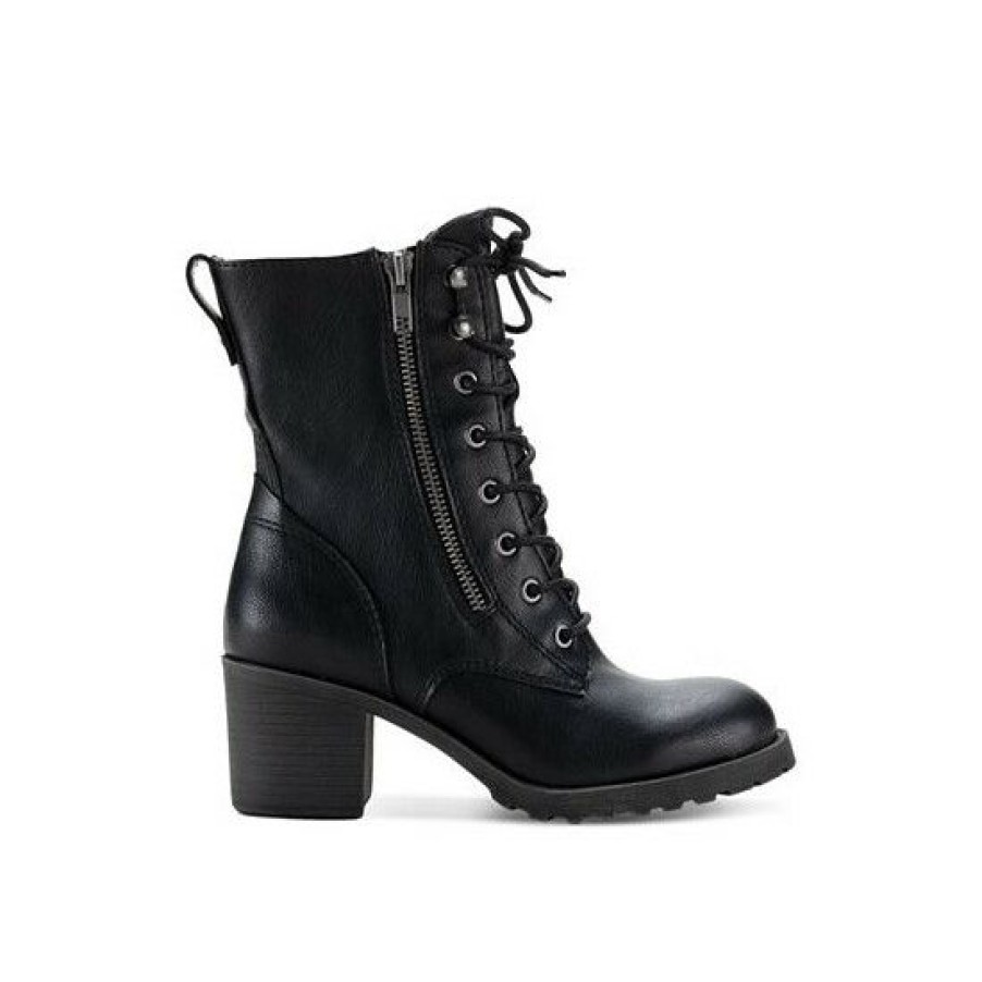 Shoes * | Flash Sale Sun + Stone Sloanie Lace-Up Lug Sole Hiker Booties, Created For Macy'S