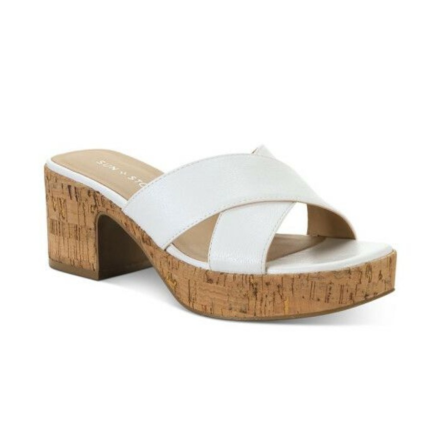 Shoes * | Hot Sale Sun + Stone Giigi Crisscross Wedge Sandals, Created For Macy'S