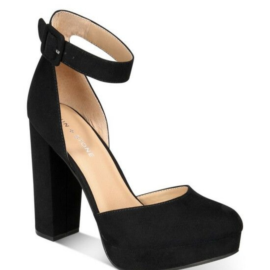 Shoes * | Promo Sun + Stone Estrella Block-Heel Pumps, Created For Macy'S