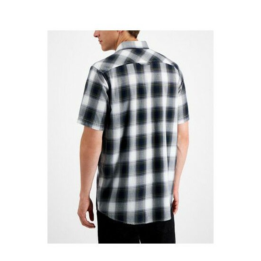 Men * | Deals Sun + Stone Men'S Devon Regular-Ft Plaid Twill Shirt, Created For Macy'S