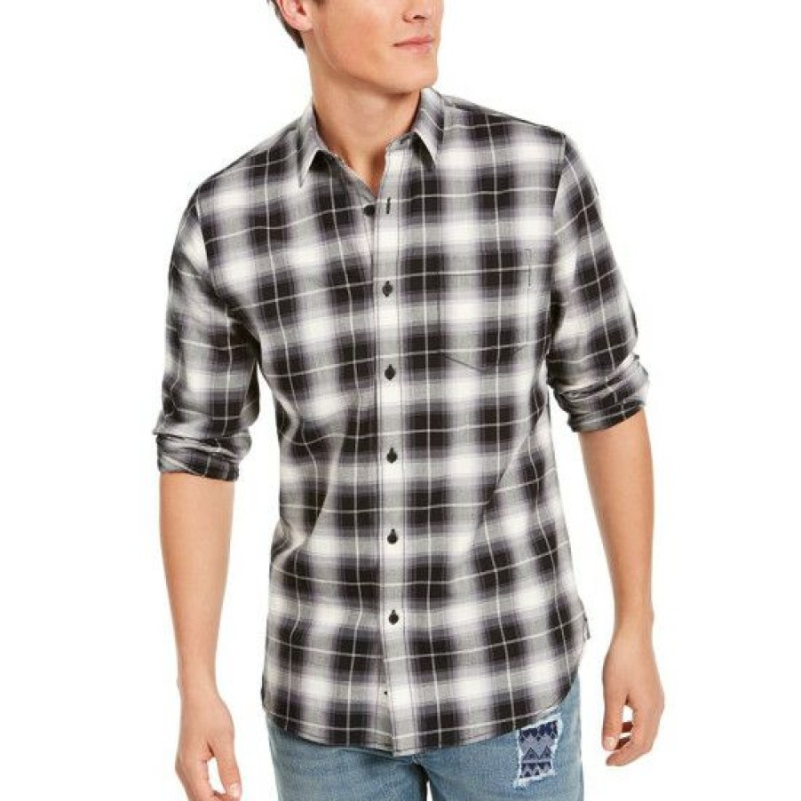 Men * | Best Sale Sun + Stone Men'S Will Plaid Shirt, Created For Macy'S