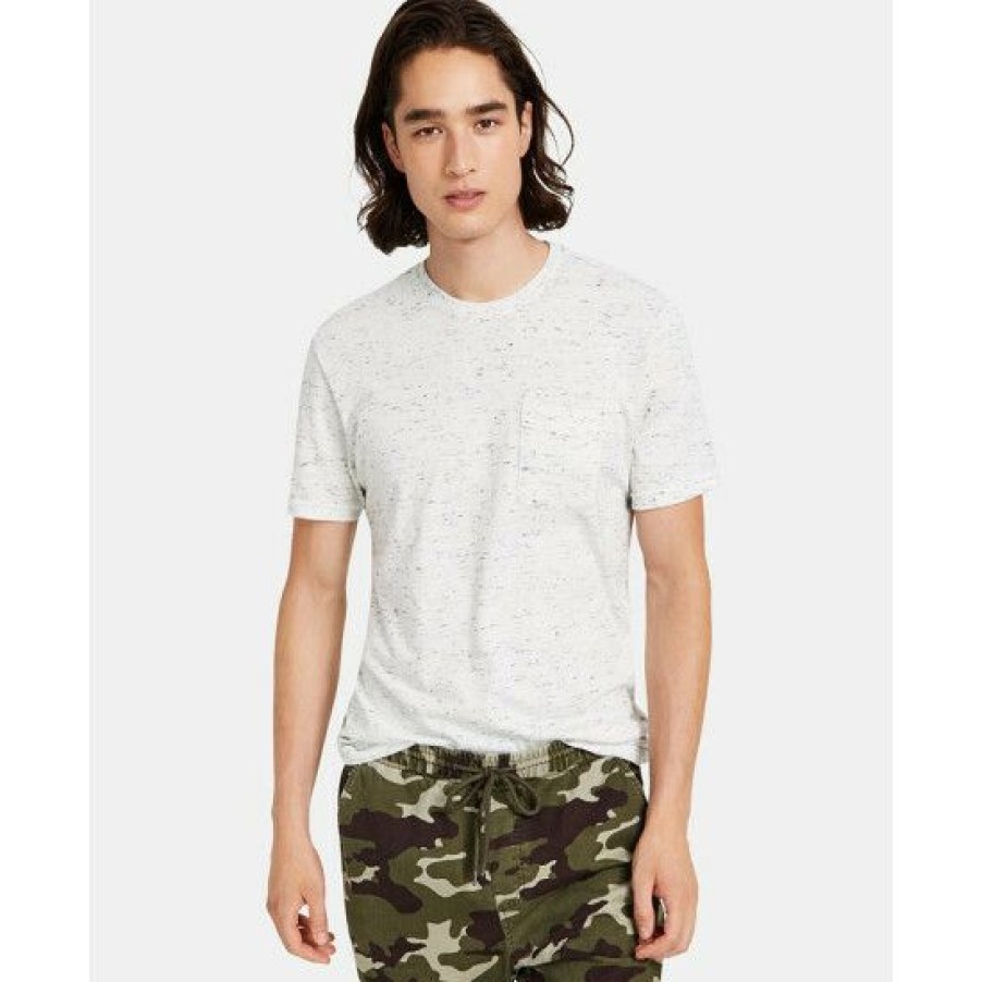 Men * | Hot Sale Sun + Stone Men'S Nep Crew T-Shirt, Created For Macy'S