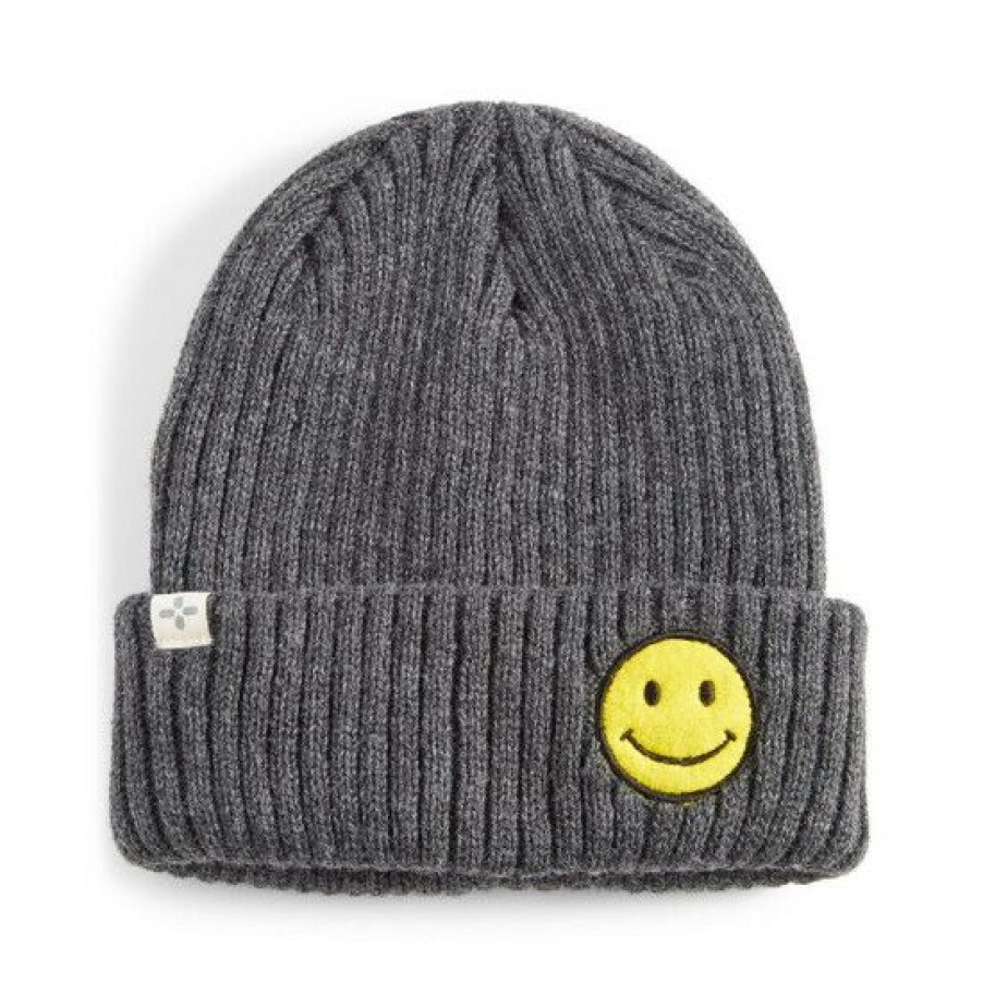 Men * | Coupon Sun + Stone Men'S Embroidered Smiley Face Beanie, Created For Macy'S