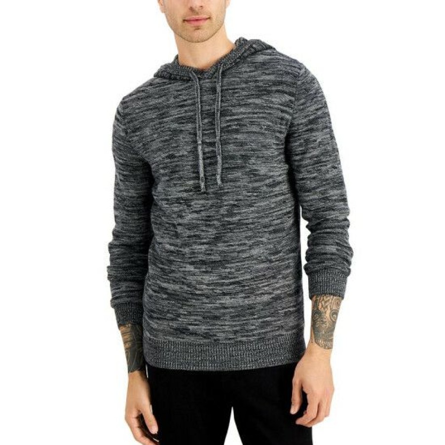 Men * | Best Pirce Sun + Stone Men'S Solid Marled Hooded Sweater, Created For Macy'S