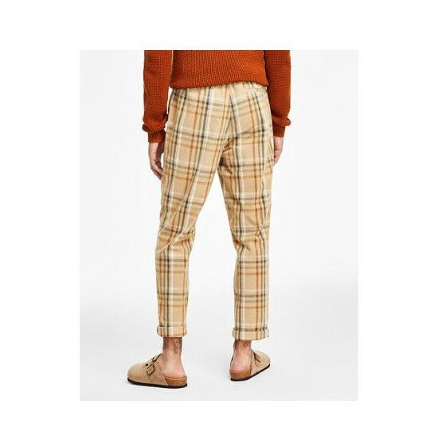 Men * | Cheap Sun + Stone Men'S Joey Plaid Pull-On Pants, Created For Macy'S Hammock Combo