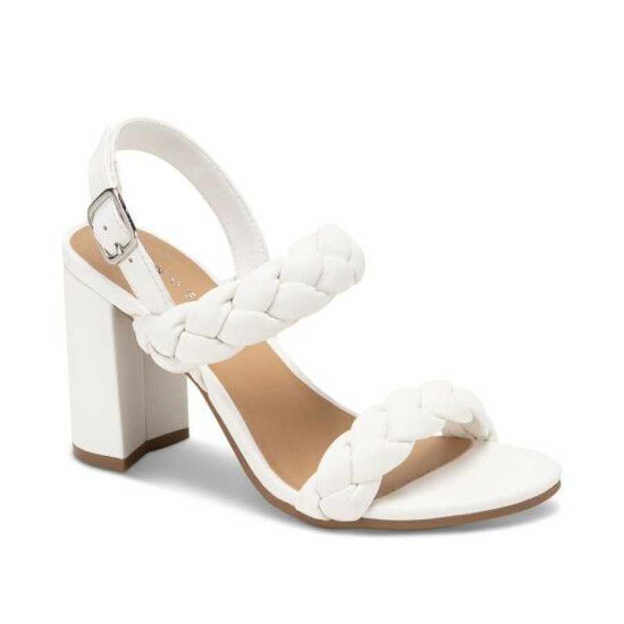 Shoes * | Budget Sun + Stone Cherii Braided Dress Sandals, Created For Macy'S White