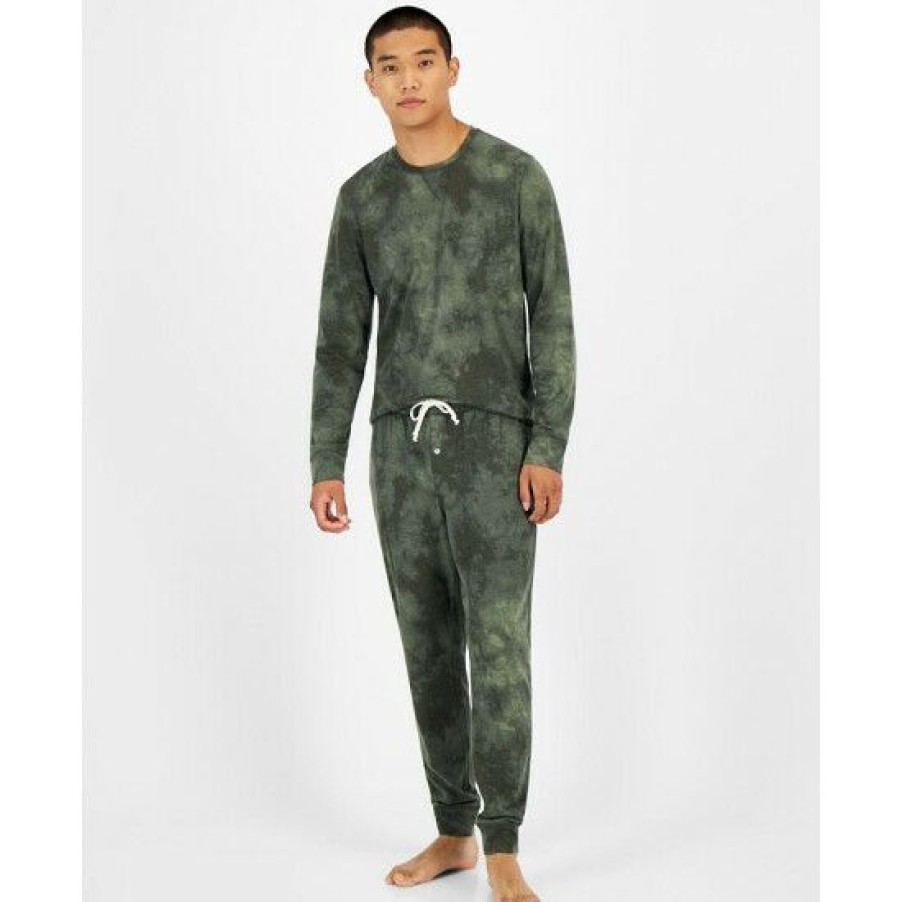 Men * | Cheap Sun + Stone Men'S Tie-Dyed Long-Sleeve Pajama T-Shirt, Created For Macy'S Deep Deths