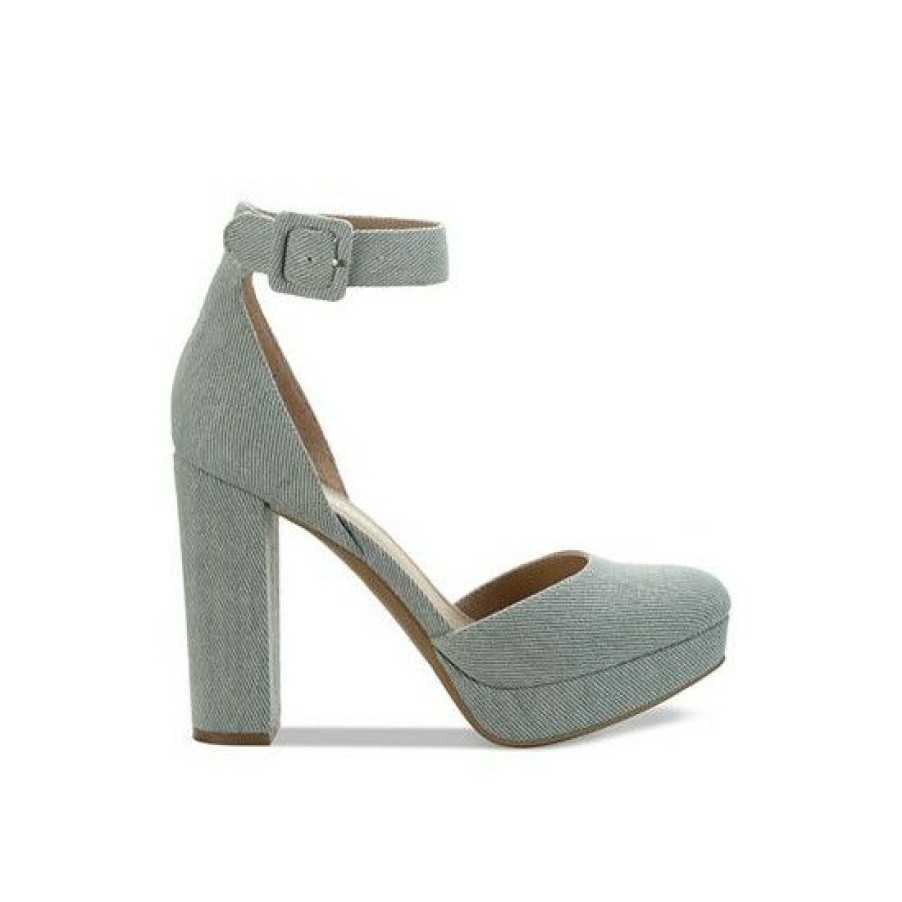 Shoes * | New Sun + Stone Estrella Block-Heel Pumps, Created For Macy'S Denim