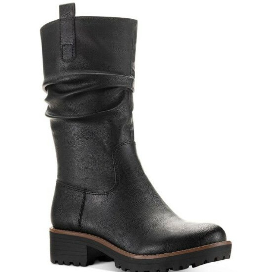 Shoes * | Outlet Sun + Stone Nelliee Lug Sole Slouch Boots, Created For Macy'S