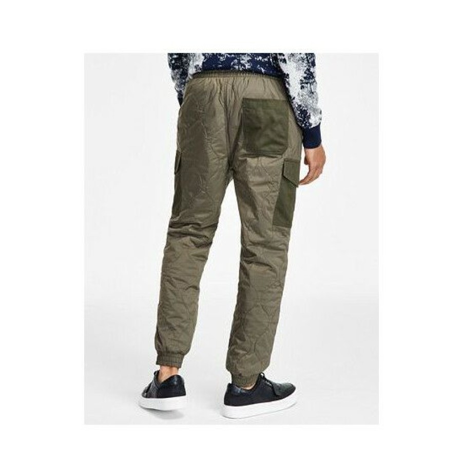 Men * | Best Sale Sun + Stone Men'S Craig Quilted Pants, Created For Macy'S Medium Green