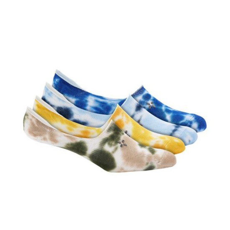 Men * | Top 10 Sun + Stone 4-Pk. No Show Tie Dye Socks, Created For Macy'S Blue