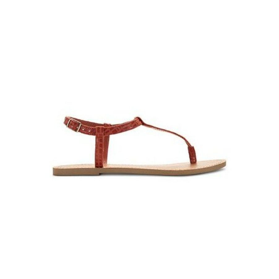 Shoes * | Deals Sun + Stone Krisleyy T-Strap Slingback Flat Sandals, Created For Macy'S