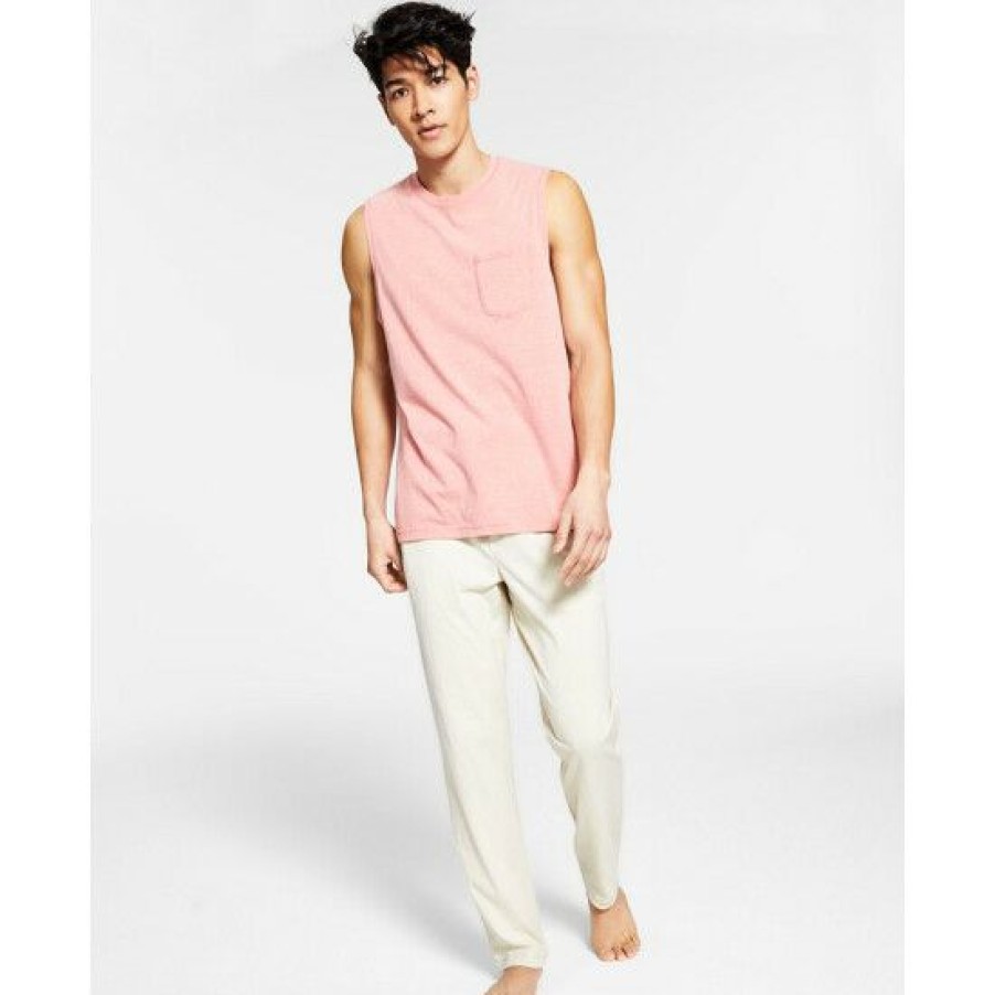 Men * | Top 10 Sun + Stone Men'S Sunwashed Knit Pajama Tank & Pant