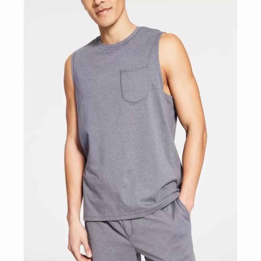 Men * | Best Reviews Of Sun + Stone Men'S Sun Washed Knit Pajama Tank Top, Created For Macy'S