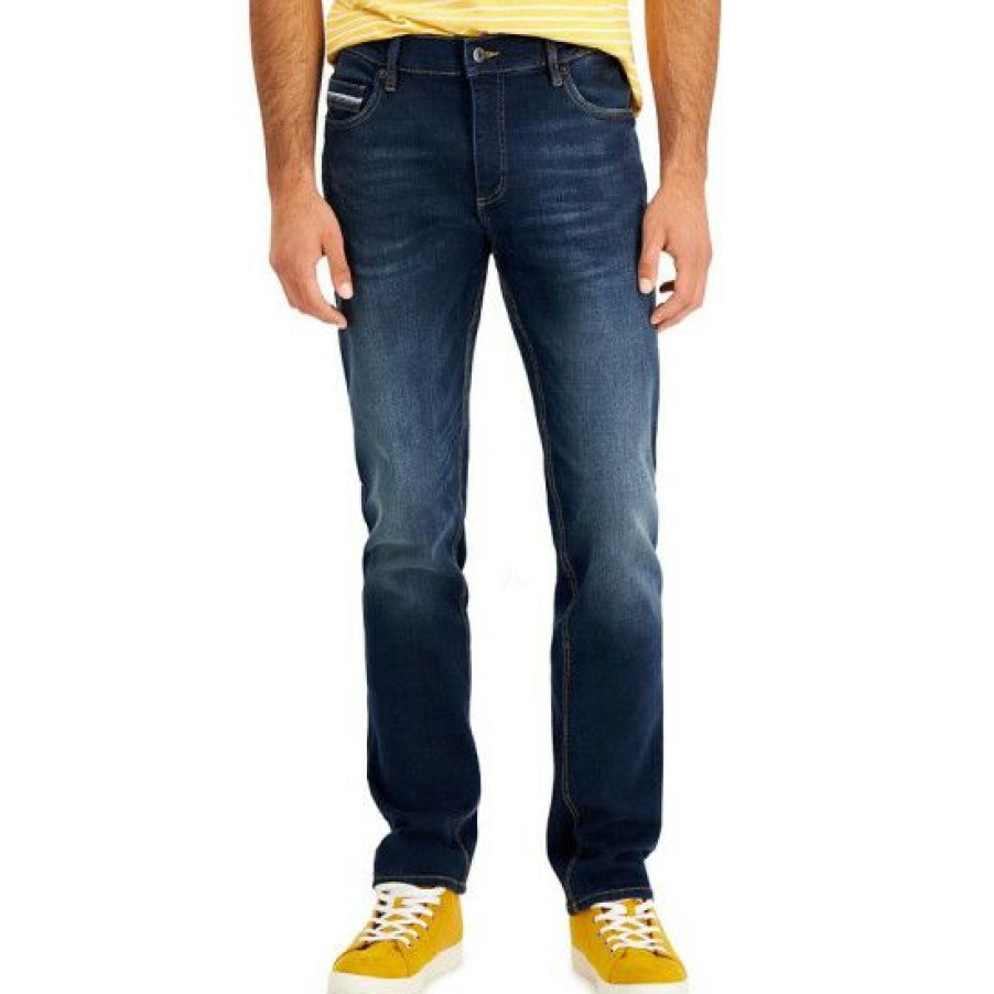 Men * | Coupon Sun + Stone Men'S Jeff Straight-Fit Jeans, Created For Macy'S Dark Blue Wash