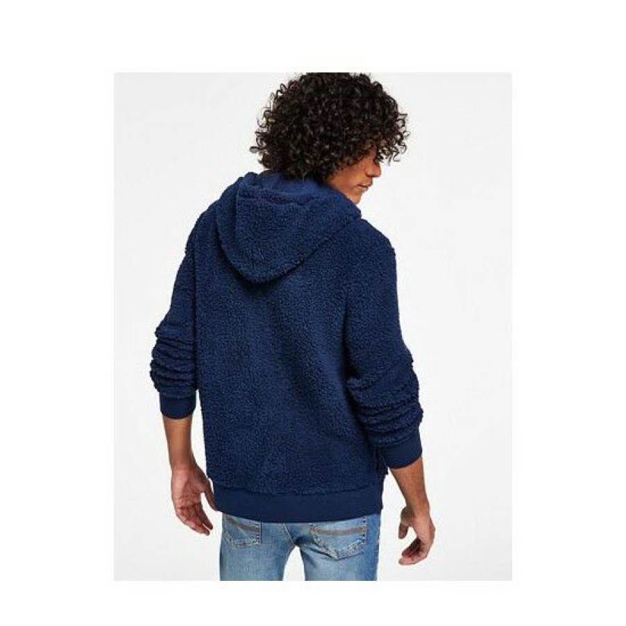 Men * | Budget Sun + Stone Men'S Regular-Fit Full-Zip Sherpa Hoodie, Created For Macy'S