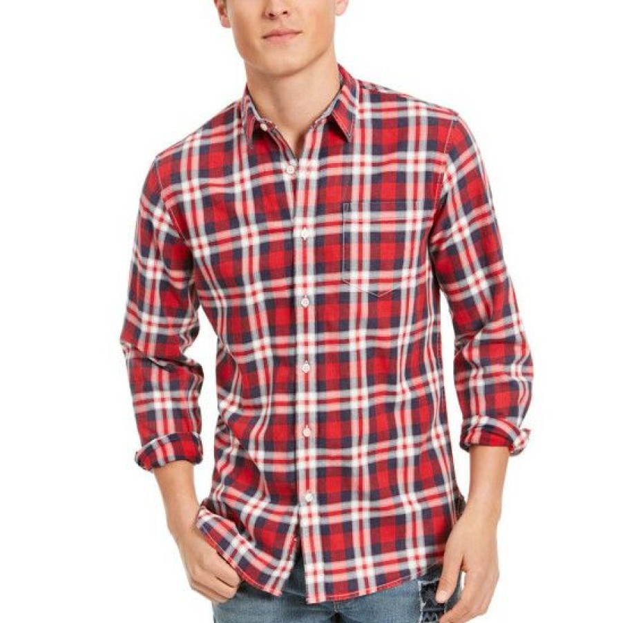 Men * | Discount Sun + Stone Men'S Garcia Plaid Shirt, Created For Macy'S