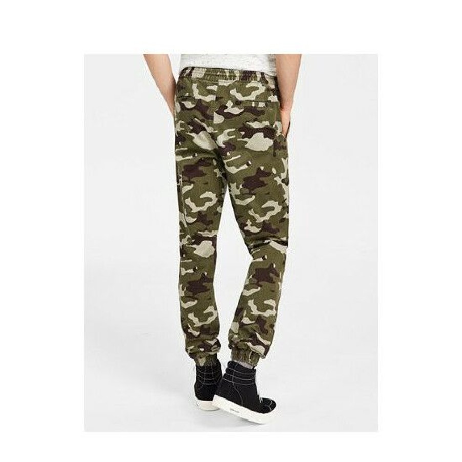 Men * | Best Pirce Sun + Stone Men'S Articulated Camo Jogger Pants, Created For Macy'S Simple Sage