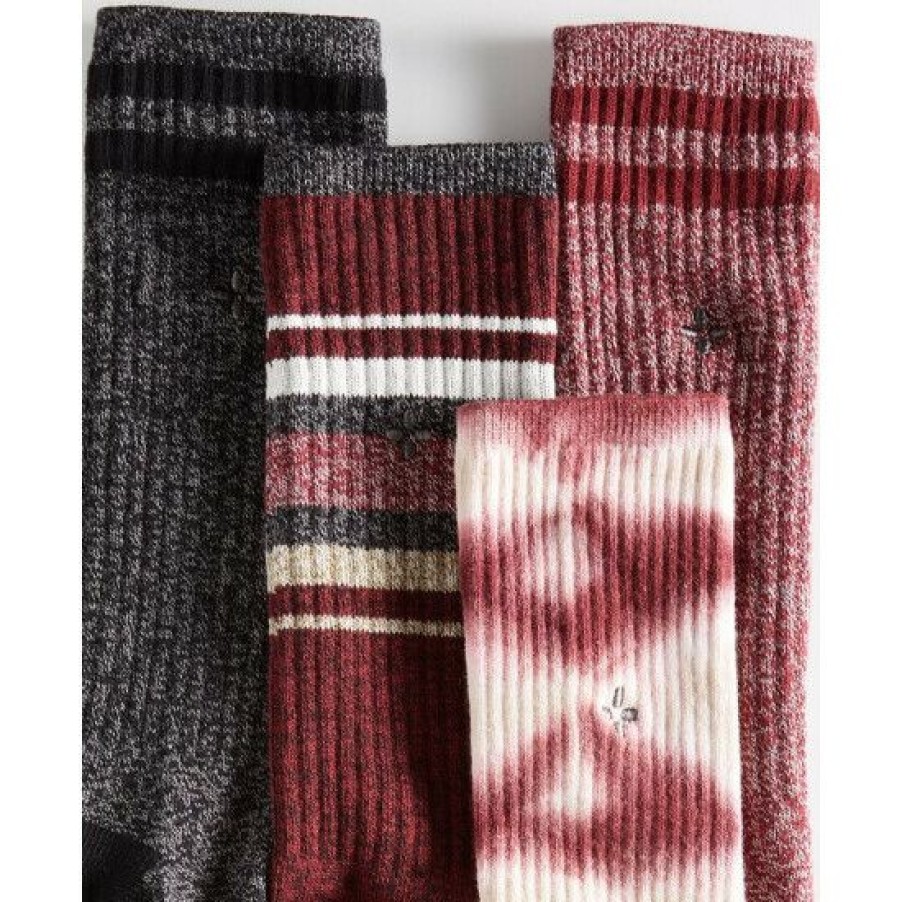 Men * | Budget Sun + Stone Men'S 4-Pairs Of Assorted Socks