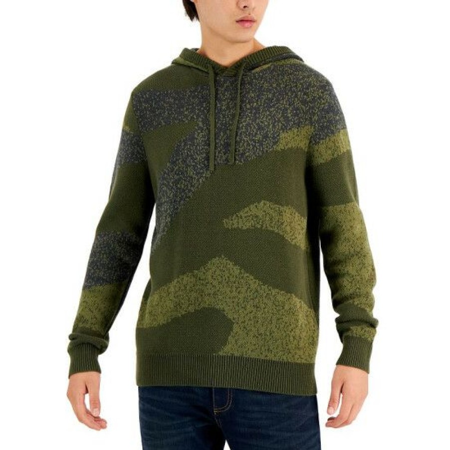 Men * | Flash Sale Sun + Stone Men'S Murphy Camo Hoodie, Created For Macy'S