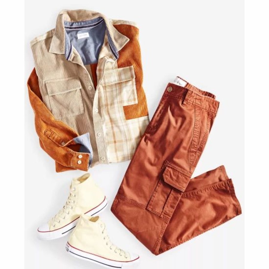 Men * | Coupon Sun + Stone Men'S Bishop Patchwork Shirt & Morrison Cargo Pants, Created For Macy'S