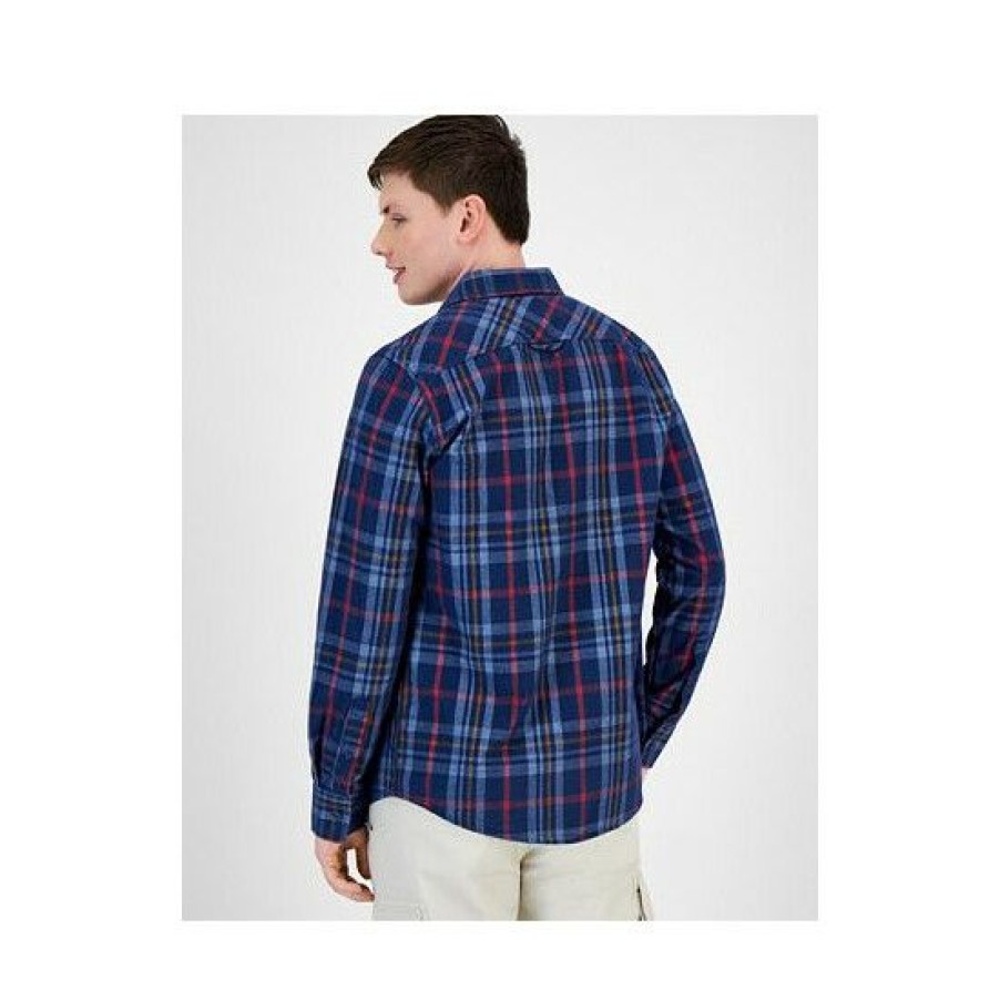 Men * | Discount Sun + Stone Men'S Mitchell Plaid Shirt, Created For Macy'S