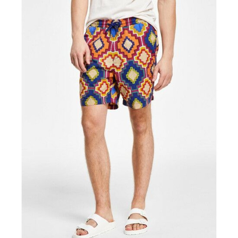 Men * | Best Pirce Sun + Stone Men'S Brandon Regular-Fit Nylon Water Resistant Pull-On Shorts, Created For Macy'S