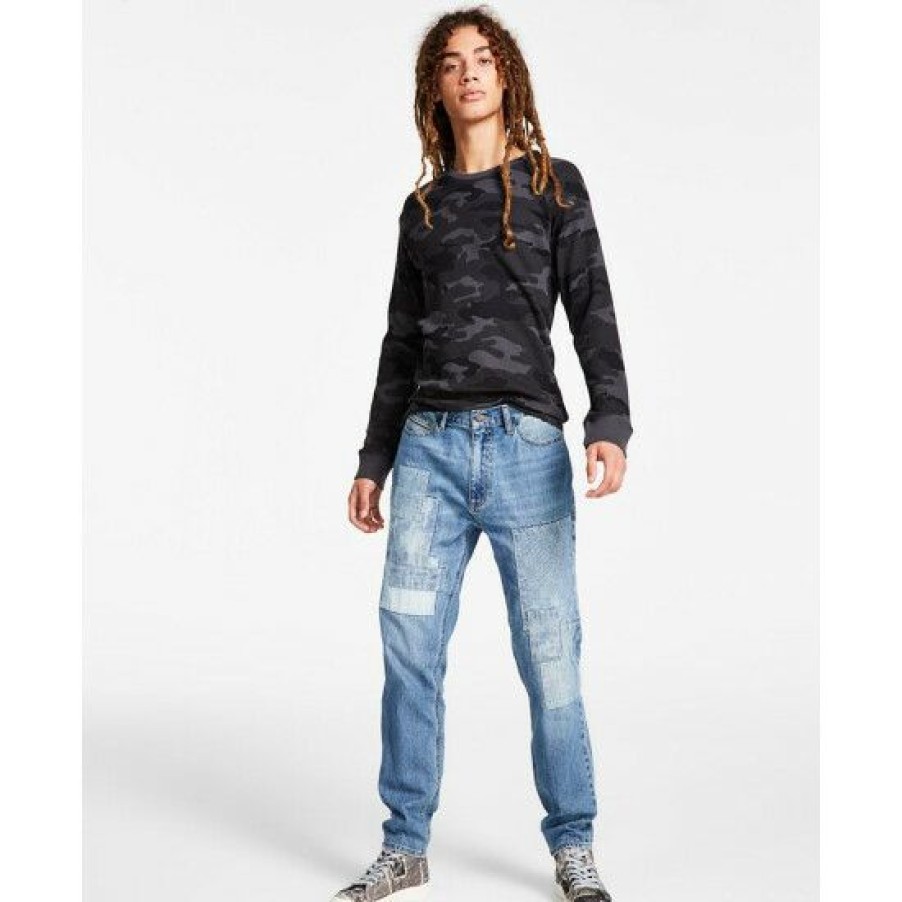 Men * | Buy Sun + Stone Men'S Abel Light Wash 90S-Style Jeans, Created For Macy'S Star Blue Light