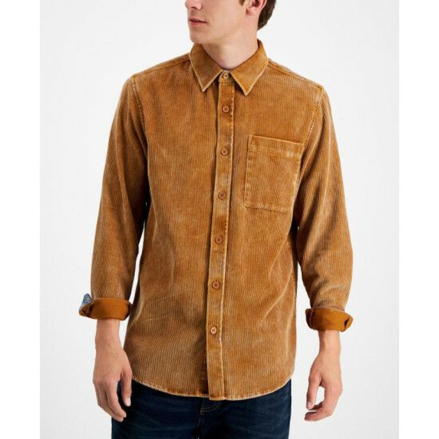 Men * | Best Reviews Of Sun + Stone Men'S Corduroy Shirt, Created For Macy'S