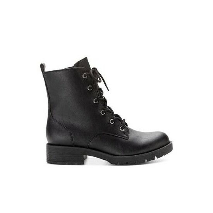 Shoes * | Buy Sun + Stone Frankiee Lace-Up Lug Combat Booties, Created For Macy'S