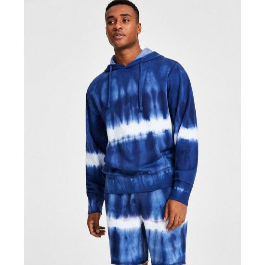 Men * | Outlet Sun + Stone Men'S Shibori Hoodie, Created For Macy'S