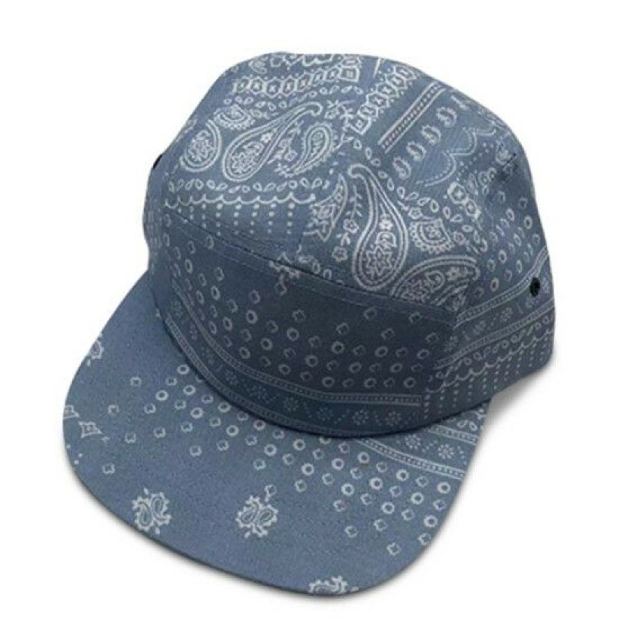 Men * | Wholesale Sun + Stone Men'S Paisley-Print Cap, Created For Macy'S Denim/ White