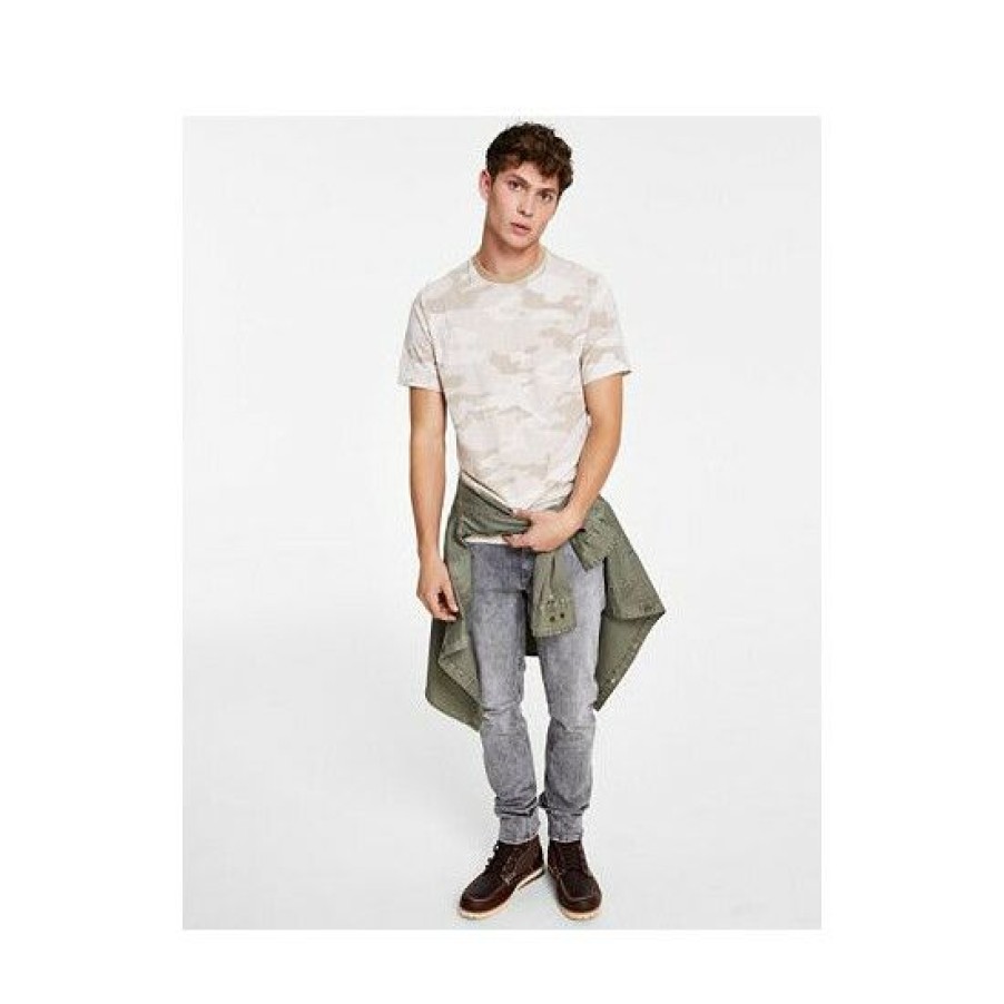 Men * | Top 10 Sun + Stone Men'S Short-Sleeve Camo-Print T-Shirt, Created For Macy'S Stone Bloc