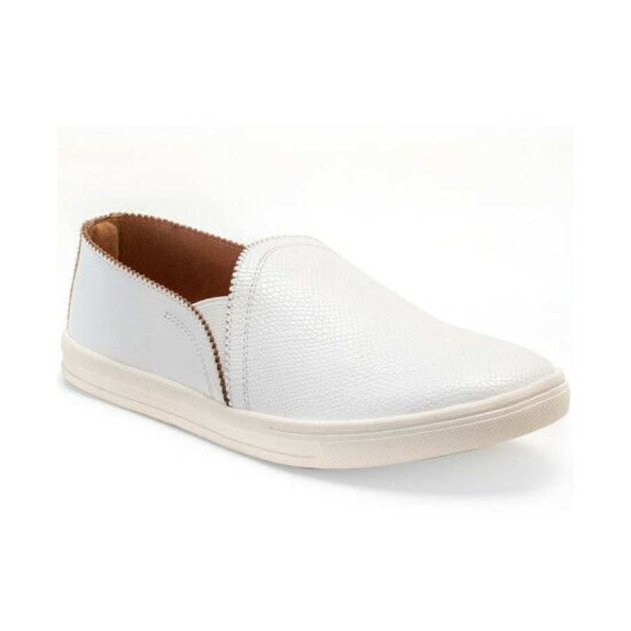 Shoes * | Wholesale Sun + Stone Mariam Slip-On Sneakers, Created For Macy'S White Snake